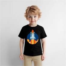 Carregar imagem no visualizador da galeria, Kinder Premium T-Shirt - Space Shuttle startet - Schwarz
