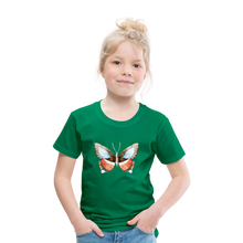 Load image into Gallery viewer, Kinder Premium T-Shirt mit Schmetterling - Kelly Green
