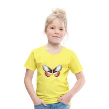 Load image into Gallery viewer, Kinder Premium T-Shirt mit Schmetterling - Gelb
