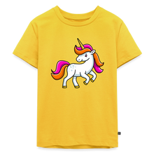 Load image into Gallery viewer, Kinder Premium T-Shirt - Unicorn - Sonnengelb
