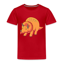 Load image into Gallery viewer, Kinder Premium T-Shirt - Dino Triceratops - Rot
