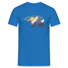 Load image into Gallery viewer, Männer T-Shirt mit Bär und Berg - Royalblau
