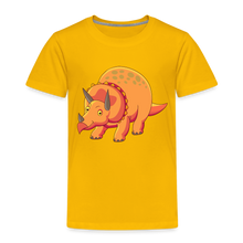 Load image into Gallery viewer, Kinder Premium T-Shirt - Dino Triceratops - Sonnengelb

