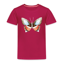Load image into Gallery viewer, Kinder Premium T-Shirt mit Schmetterling - dunkles Pink
