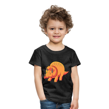 Load image into Gallery viewer, Kinder Premium T-Shirt - Dino Triceratops - Anthrazit
