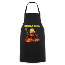Lataa kuva Galleria-katseluun, Grillschürze - Grilla Girl - Schwarz
