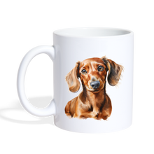 Carica l'immagine nel visualizzatore di Gallery, Tasse - Dackel mit braunem Fell - weiß
