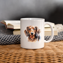Ladda upp bild till gallerivisning, Gemalter Dackel - Tasse - weiß
