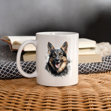 Ladda upp bild till gallerivisning, Tasse - Schäferhund mit dunklem Fell - weiß
