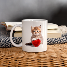 Charger l'image dans la galerie, Tasse - Kätzchen mit Herz - weiß
