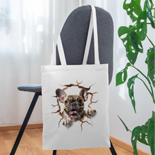 Carregar imagem no visualizador da galeria, Stoffbeutel mit Französischer Bulldogge - weiß
