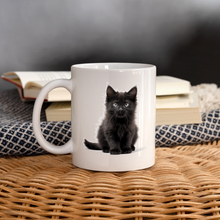Charger l'image dans la galerie, Tasse - Schwarzes Kätzchen - weiß

