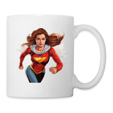 Carregar imagem no visualizador da galeria, Tasse mit Comic-Superheldin im roten Kostüm, Geschenk für die Superheldin-Mama

