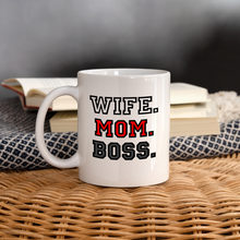 Lataa kuva Galleria-katseluun, Tasse - Wife. Mom. Boss. - weiß
