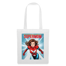 Lataa kuva Galleria-katseluun, Jutebeutel mit Comic-Superheldin und Schriftzug SUPERMOM für die beste Mama
