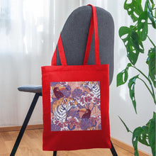 Lataa kuva Galleria-katseluun, Design Jutebeutel - Flowers and Animals - Rot
