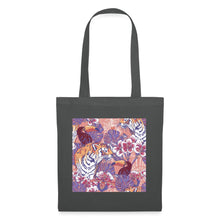 Lataa kuva Galleria-katseluun, Design Jutebeutel - Flowers and Animals - Graphite
