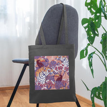 Lataa kuva Galleria-katseluun, Design Jutebeutel - Flowers and Animals - Graphite
