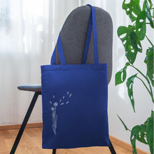 Afbeelding in Gallery-weergave laden, Jutebeutel Blume im Wind - Royalblau
