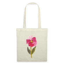 Indlæs billede til gallerivisning Jutebeutel mit gemalter Mohnblüte im Aquarell-Stil in Pink und Rosa
