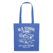 Lataa kuva Galleria-katseluun, Jutebeutel mit Retro-Konsole und Spruch Old School Game – Let's Start The Game

