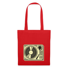 Lataa kuva Galleria-katseluun, Jutebeutel Vintage mit Plattenspieler - Rot
