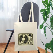 Lataa kuva Galleria-katseluun, Jutebeutel Vintage mit Plattenspieler - Natur

