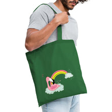 Lataa kuva Galleria-katseluun, Jutebeutel mit Flamingo und Regenbogen - Fichte
