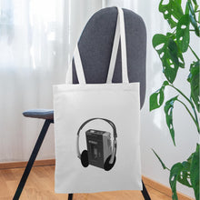 Lataa kuva Galleria-katseluun, Jutebeutel mit Vintage Player - Weiß
