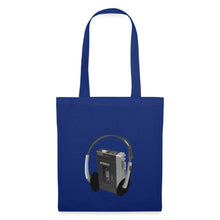 Lataa kuva Galleria-katseluun, Jutebeutel mit Vintage Player - Royalblau
