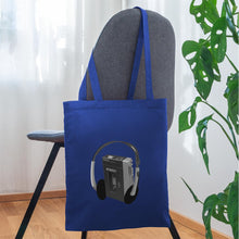 Lataa kuva Galleria-katseluun, Jutebeutel mit Vintage Player - Royalblau
