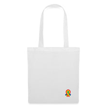 Indlæs billede til gallerivisning Jutebeutel mit kleinem Regenbogen - Weiß
