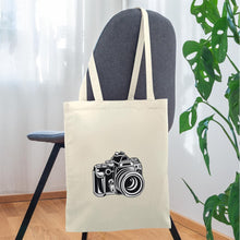 Carregar imagem no visualizador da galeria, Retro Jutebeutel mit Spiegelreflex-Kamera - Natur
