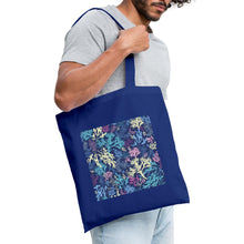 Lataa kuva Galleria-katseluun, Stoffbeutel - Design CORALS - Royalblau
