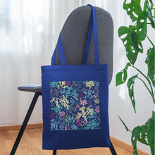 Lataa kuva Galleria-katseluun, Stoffbeutel - Design CORALS - Royalblau
