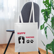 Indlæs billede til gallerivisning Stoffbeutel für Hundebesitzer - happy together - Weiß
