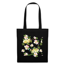 Lataa kuva Galleria-katseluun, Stoffbeutel mit Blumen - Schwarz
