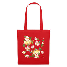 Lataa kuva Galleria-katseluun, Stoffbeutel mit Blumen - Rot
