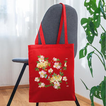 Lataa kuva Galleria-katseluun, Stoffbeutel mit Blumen - Rot
