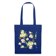 Lataa kuva Galleria-katseluun, Stoffbeutel mit Blumen - Royalblau

