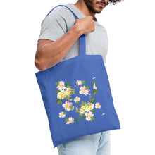 Lataa kuva Galleria-katseluun, Stoffbeutel mit Blumen - Hellblau
