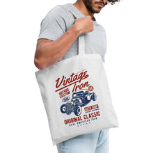 Lataa kuva Galleria-katseluun, Vintage Jutebeutel Classic Car - Weiß
