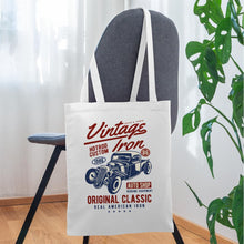 Lataa kuva Galleria-katseluun, Vintage Jutebeutel Classic Car - Weiß
