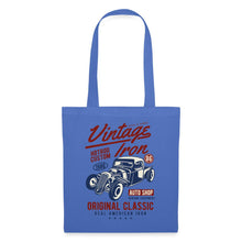 Lataa kuva Galleria-katseluun, Vintage Jutebeutel Classic Car - Hellblau
