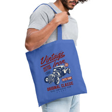 Lataa kuva Galleria-katseluun, Vintage Jutebeutel Classic Car - Hellblau
