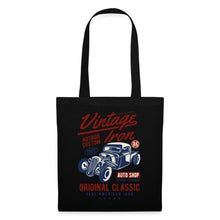 Lataa kuva Galleria-katseluun, Vintage Jutebeutel Classic Car - Schwarz
