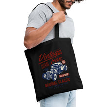 Lataa kuva Galleria-katseluun, Vintage Jutebeutel Classic Car - Schwarz
