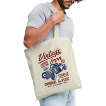 Lataa kuva Galleria-katseluun, Vintage Jutebeutel Classic Car - Natur
