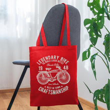 Załaduj obraz do przeglądarki galerii, Vintage Jutebeutel Legendary Bike - Rot
