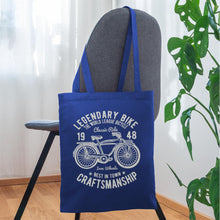 Załaduj obraz do przeglądarki galerii, Vintage Jutebeutel Legendary Bike - Royalblau
